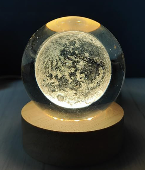LAMPARA LUNA LLENA 3D FLOTANTE