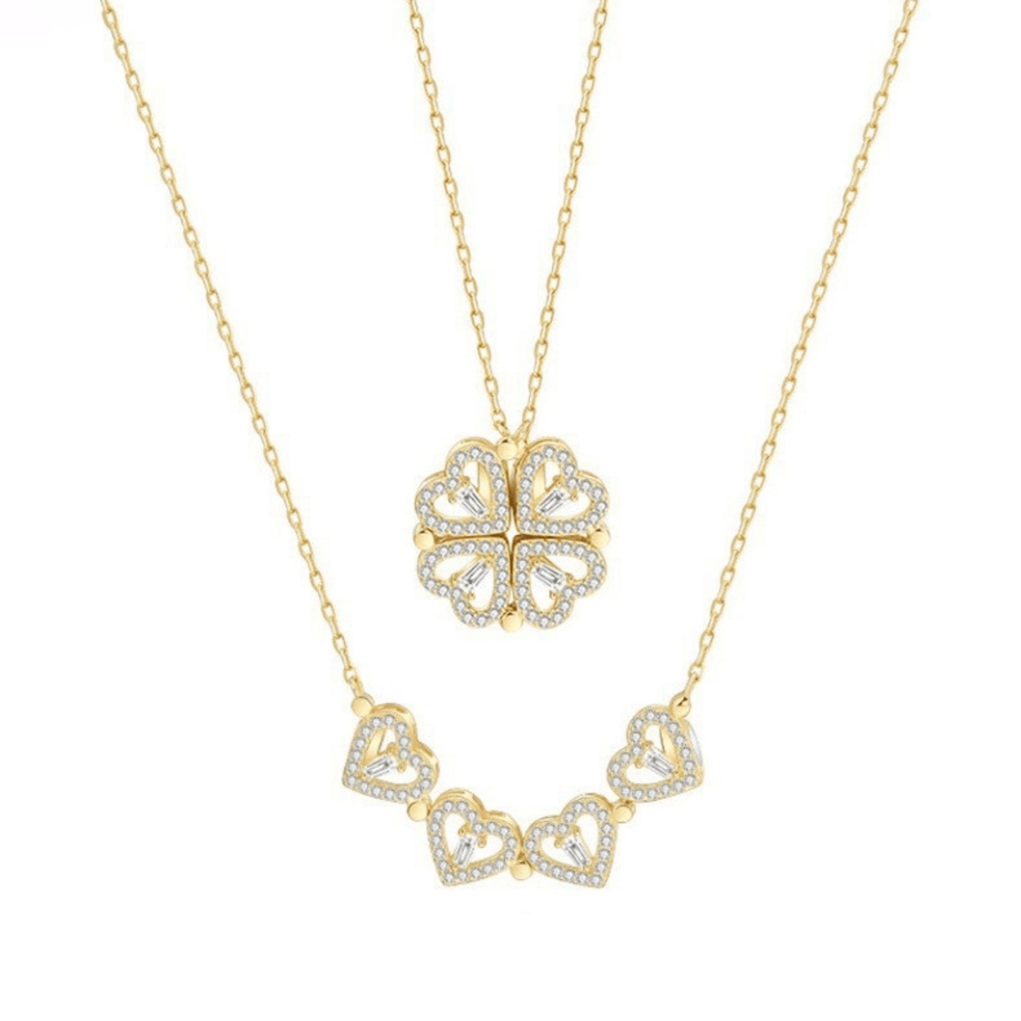 COLLAR TRÉBOL DE CORAZONES