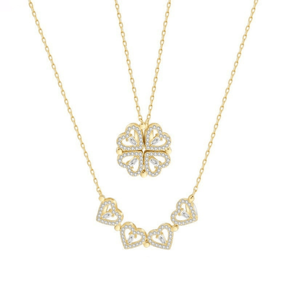 COLLAR TRÉBOL DE CORAZONES