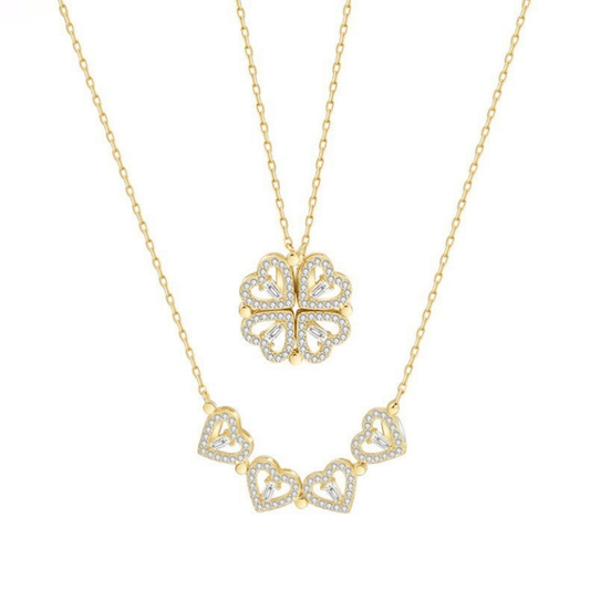 COLLAR TRÉBOL DE CORAZONES