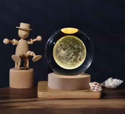 LAMPARA LUNA LLENA 3D FLOTANTE