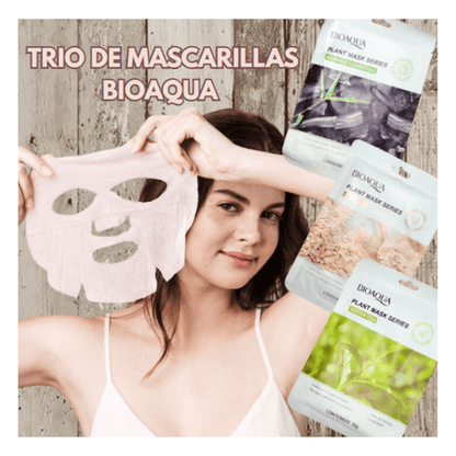 MASCARILLAS BIOAQUA , TRIO PERFECTO